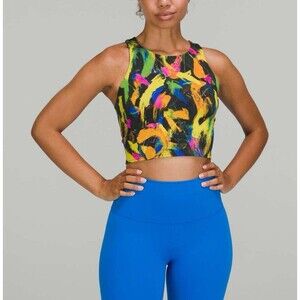 NWT Lululemon Invigorate Training Tank Top Undertone Black Multi Size 6